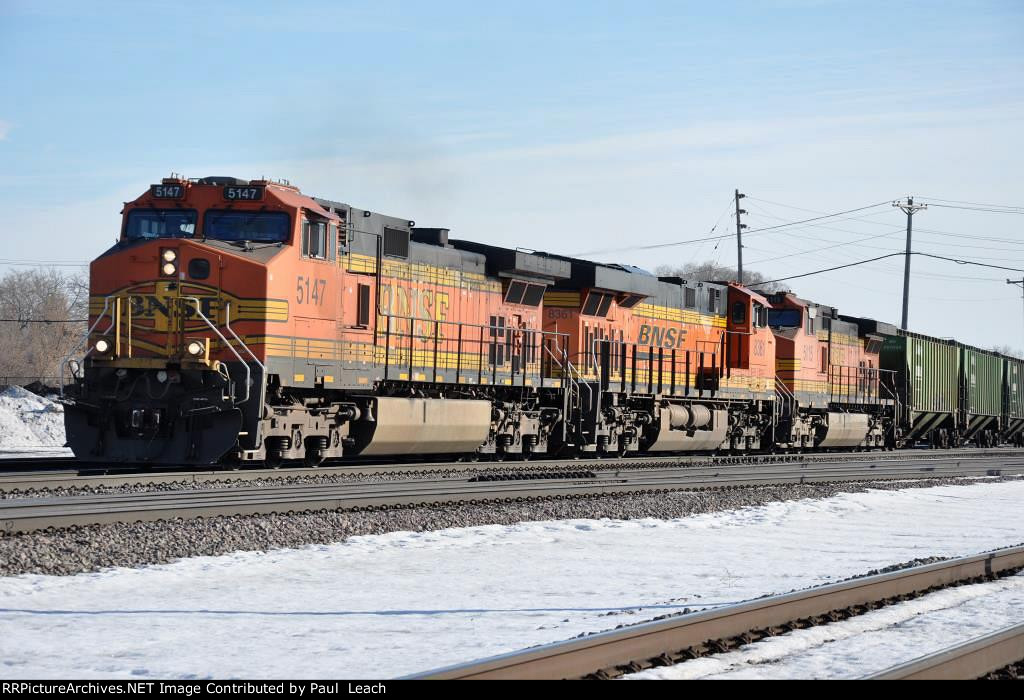 Grain train rolls west